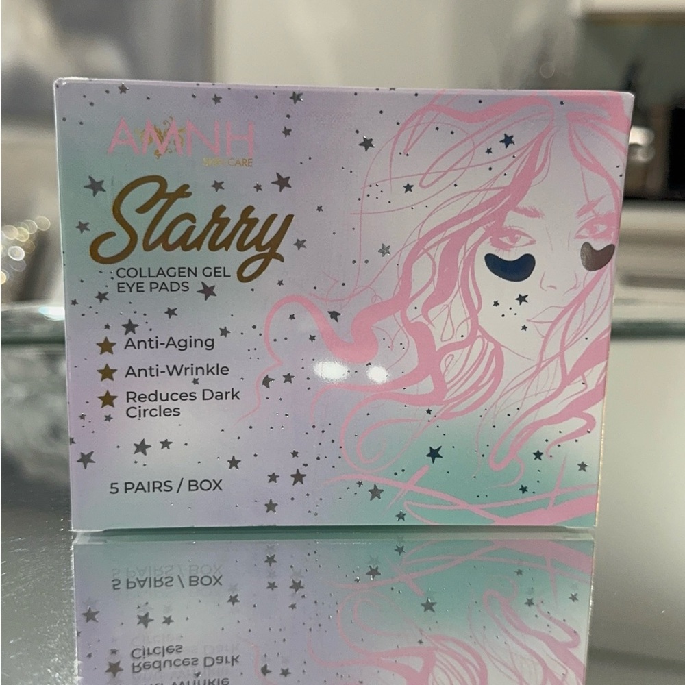 Starry Collagen Gel Eye Pads - Pink and Gold
